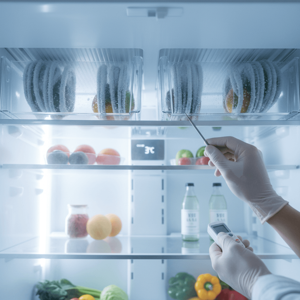 Refrigerator cooling system temperature diagnostic